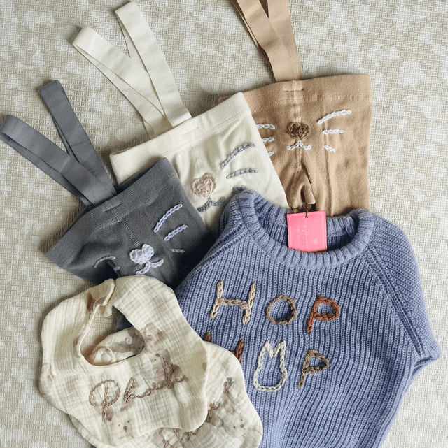 Bunny leggings colour- milk