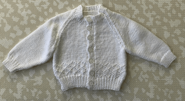 white cardigan