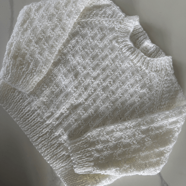 White Sparkle knit jumper 