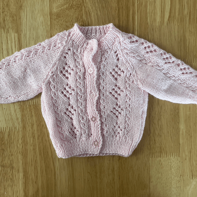 Baby pink Cardi - 0-3 months 