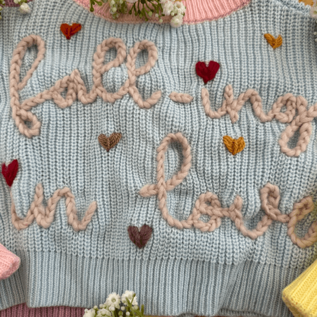 Pastel Patch Cardigan ‘fall-ing in love’ - size: 3-4years 