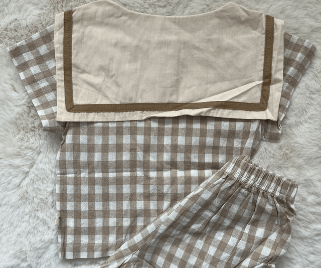 Check Sailor set (9-12months)