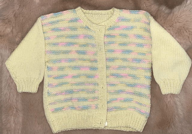 Yellow rainbow cardigan 