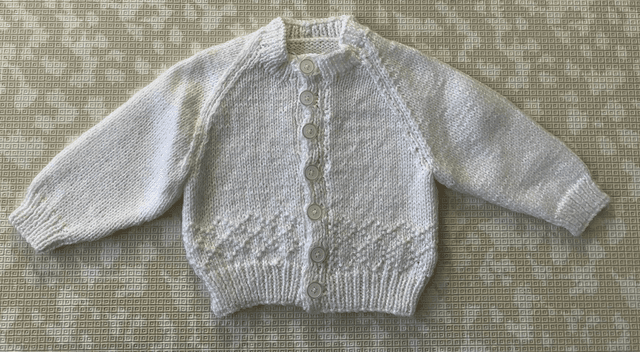 white cardigan