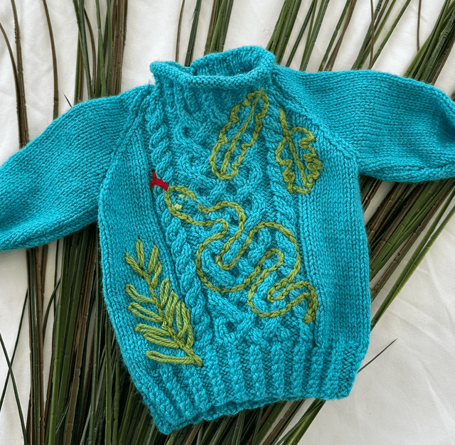 Blue Roll Neck Jumper 