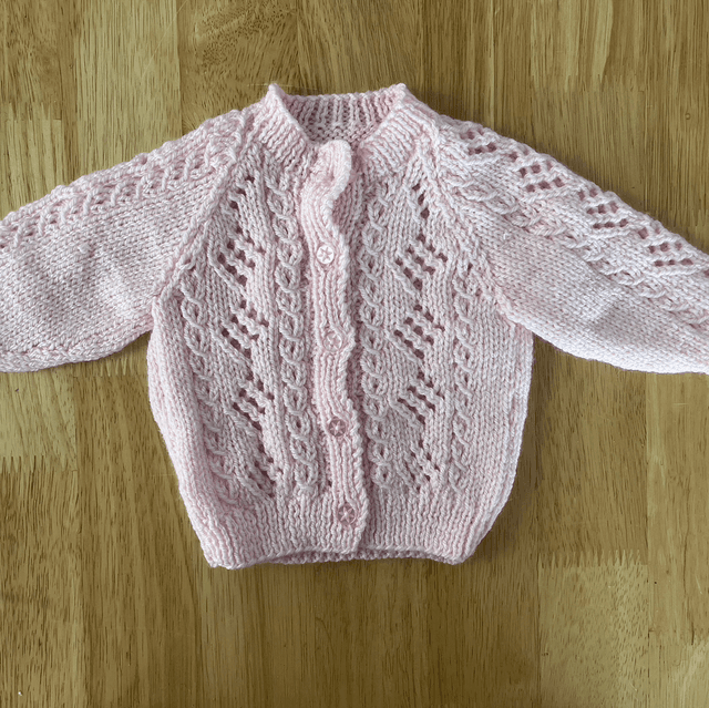 Baby pink Cardi - 0-3 months 