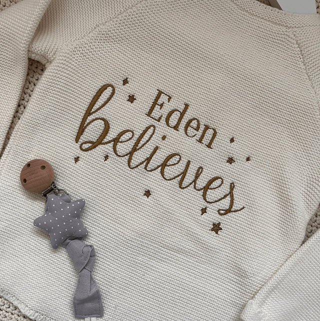 I Believe - machine embroidered